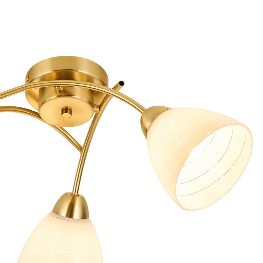Prisadený luster CLARA 3xE27/15W/230V zlatý
