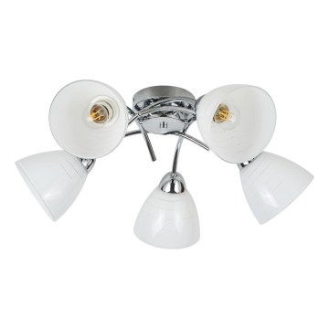 Prisadený luster CLARA 5xE27/15W/230V lesklý chróm
