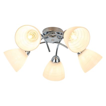 Prisadený luster CLARA 5xE27/15W/230V lesklý chróm