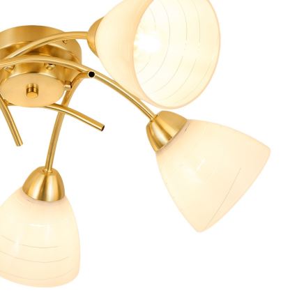 Prisadený luster CLARA 5xE27/15W/230V zlatý