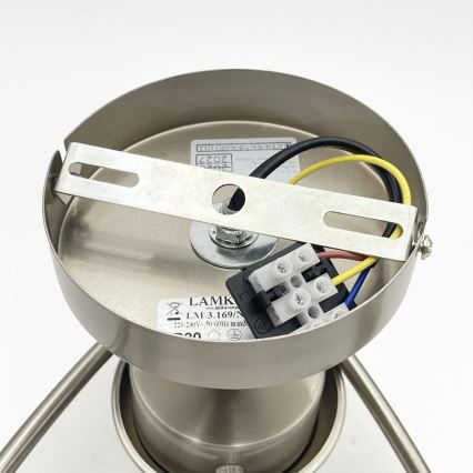 Prisadený luster DONNA 3xE27/60W/230V nikel