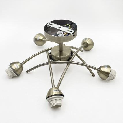 Prisadený luster DONNA 5xE27/60W/230V patina