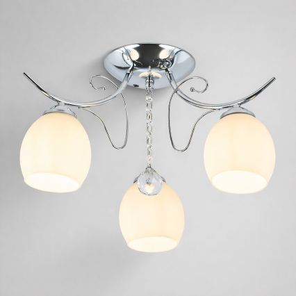 Prisadený luster ELLA 3xE27/15W/230V lesklý chróm