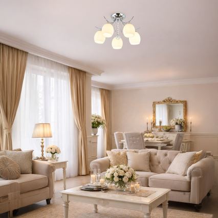 Prisadený luster ELLA 5xE27/15W/230V lesklý chróm