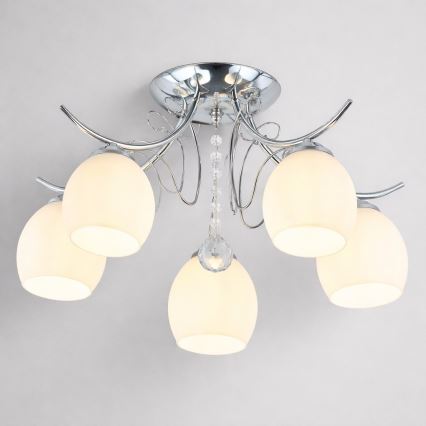 Prisadený luster ELLA 5xE27/15W/230V lesklý chróm