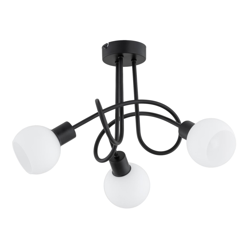 Prisadený luster ERYKA 3xE14/10W/230V čierna