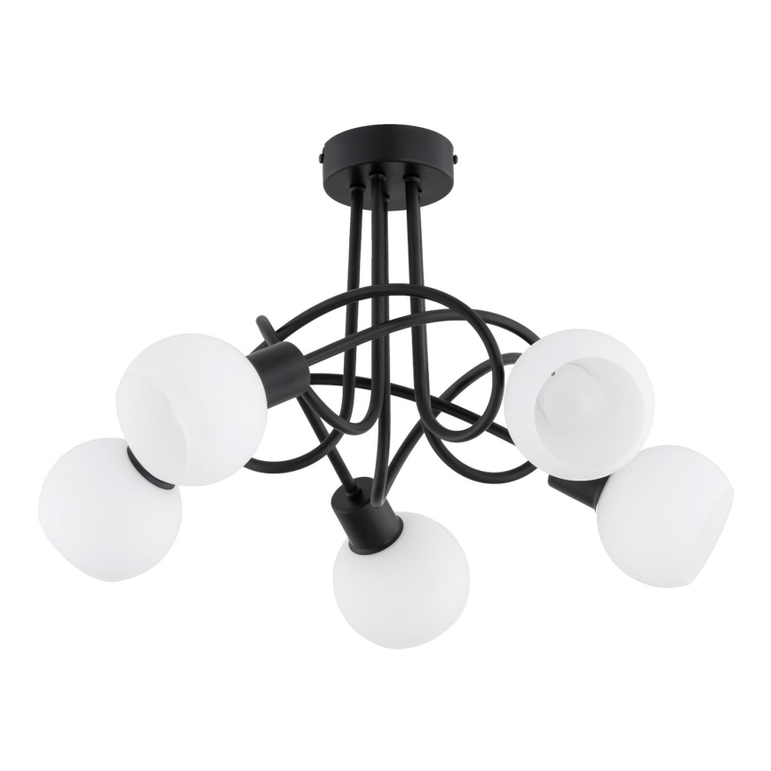 Prisadený luster ERYKA 5xE14/10W/230V čierna