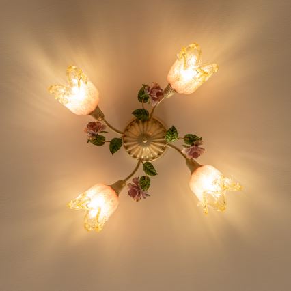 Prisadený luster FIORINTINO 4xE14/40W/230V