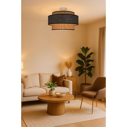 Prisadený luster GRACE 1xE27/60W/230V krémová/hnedá
