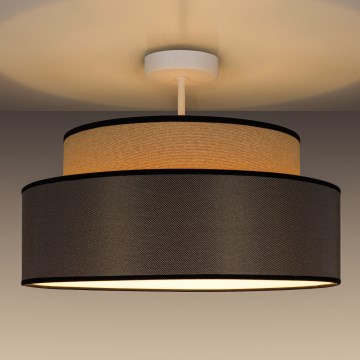 Prisadený luster GRACE 1xE27/60W/230V pr. 40 cm béžová/hnedá