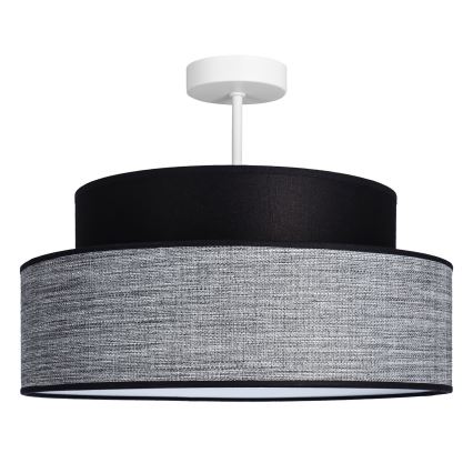 Prisadený luster GRACE 1xE27/60W/230V pr. 40 cm čierna/šedá