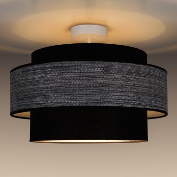 Prisadený luster GRACE 1xE27/60W/230V pr. 40 cm čierna/šedá