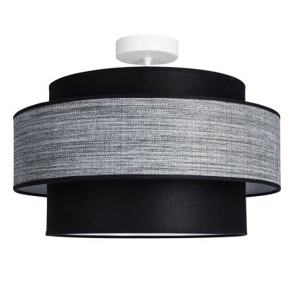 Prisadený luster GRACE 1xE27/60W/230V pr. 40 cm čierna/šedá