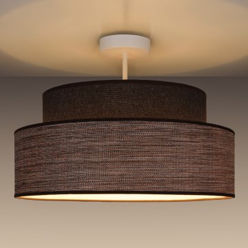 Prisadený luster GRACE 1xE27/60W/230V pr. 40 cm hnedá/béžová