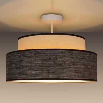 Prisadený luster GRACE 1xE27/60W/230V pr. 40 cm krémová/hnedá