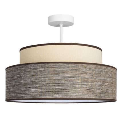 Prisadený luster GRACE 1xE27/60W/230V pr. 40 cm krémová/hnedá