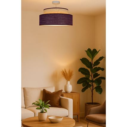 Prisadený luster GRACE 1xE27/60W/230V pr. 40 cm krémová/hnedá
