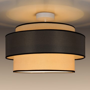 Prisadený luster GRACE 1xE27/60W/230V pr. 40 cm krémová/šedá