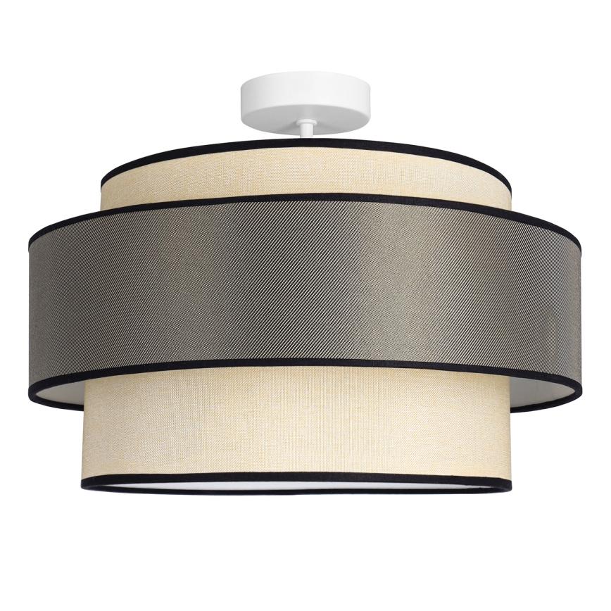 Prisadený luster GRACE 1xE27/60W/230V pr. 40 cm krémová/šedá