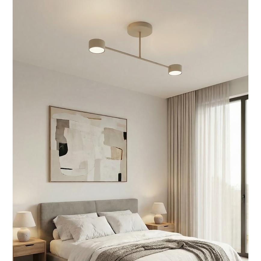 Prisadený luster HALO 2xGX53/12W/230V béžový