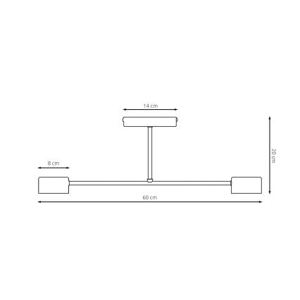 Prisadený luster HALO 2xGX53/12W/230V béžový