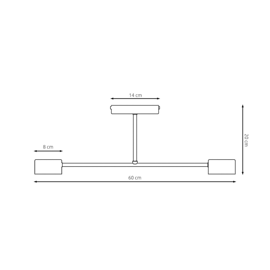 Prisadený luster HALO 2xGX53/12W/230V béžový