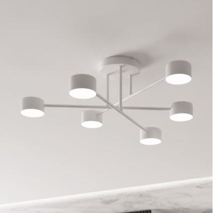 Prisadený luster HALO 6xGX53/10W/230V biela