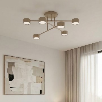 Prisadený luster HALO 6xGX53/12W/230V béžový