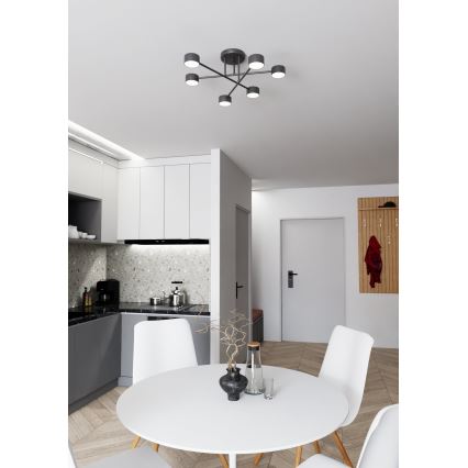 Prisadený luster HALO 6xGX53/8W/230V čierna