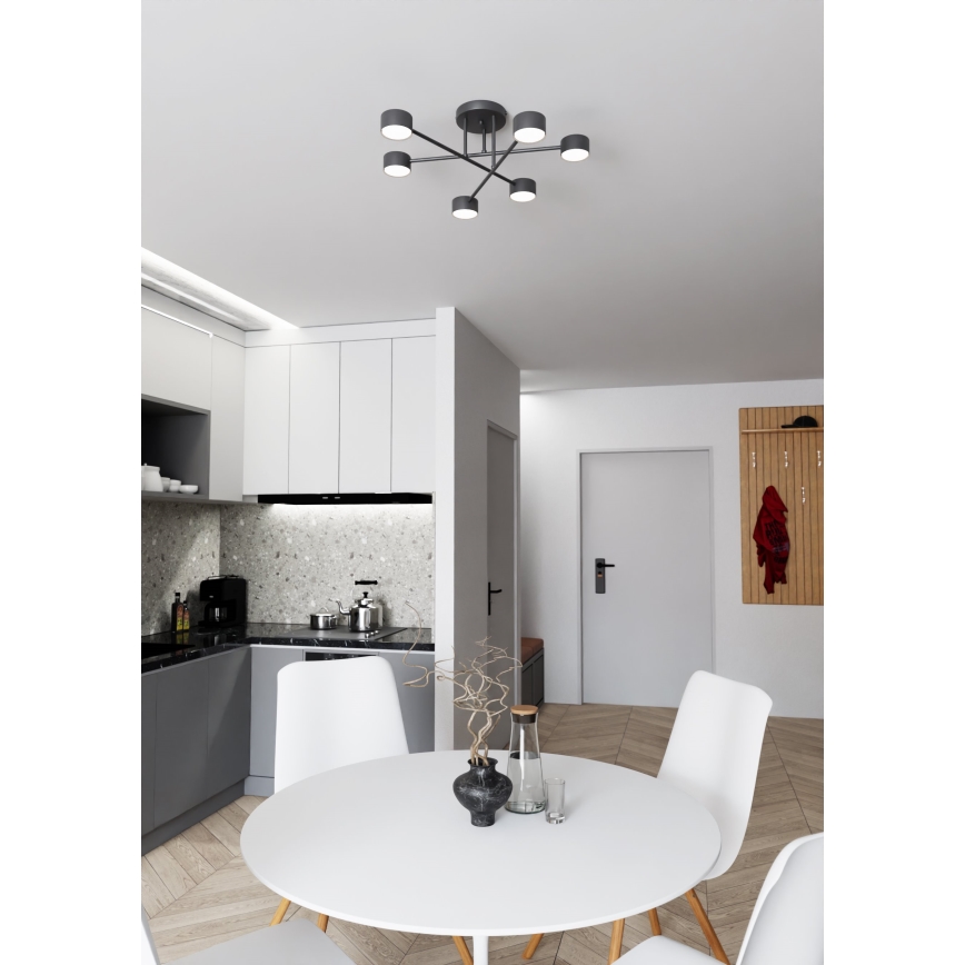 Prisadený luster HALO 6xGX53/8W/230V čierna