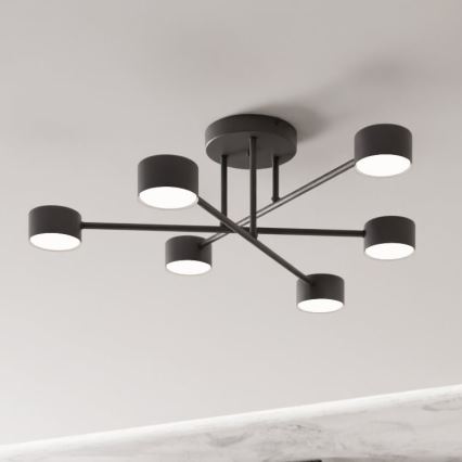 Prisadený luster HALO 6xGX53/8W/230V čierna