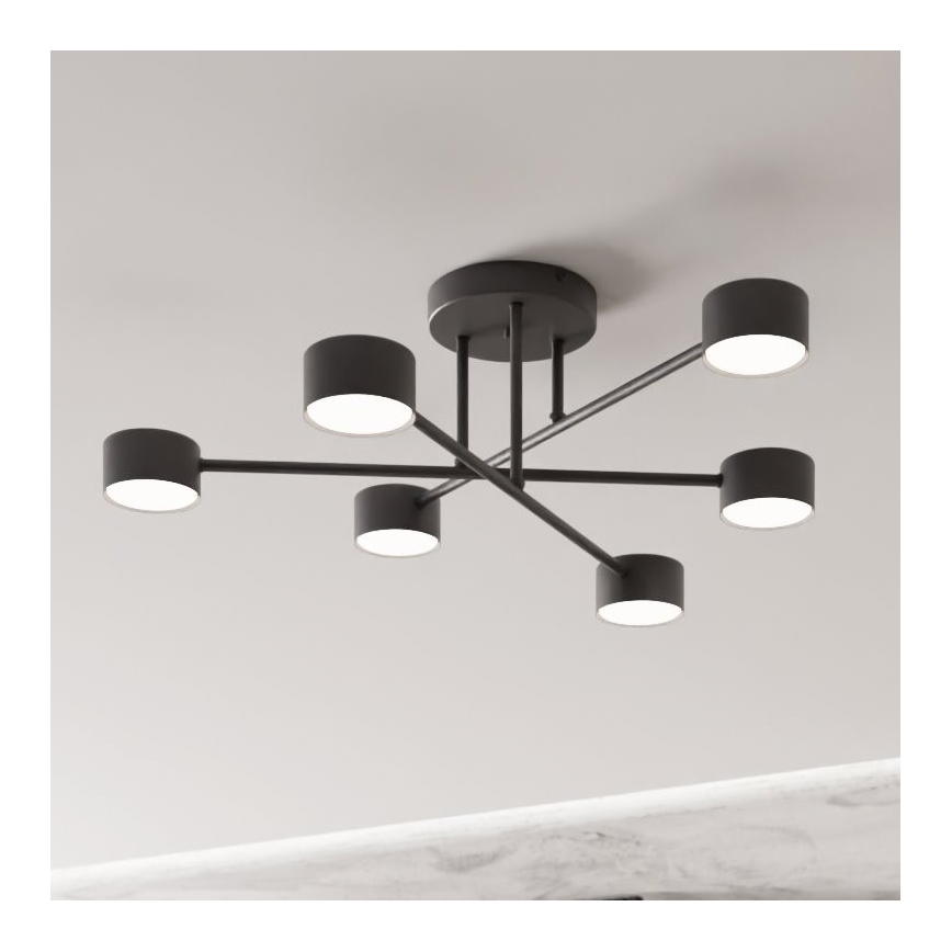 Prisadený luster HALO 6xGX53/8W/230V čierna