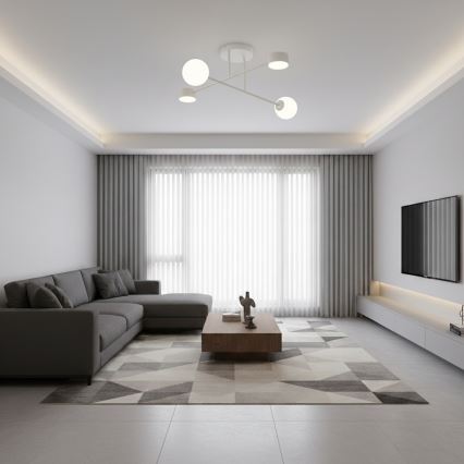 Prisadený luster HOLON 2xG9/8W/230V + 2xGX53/12W biela