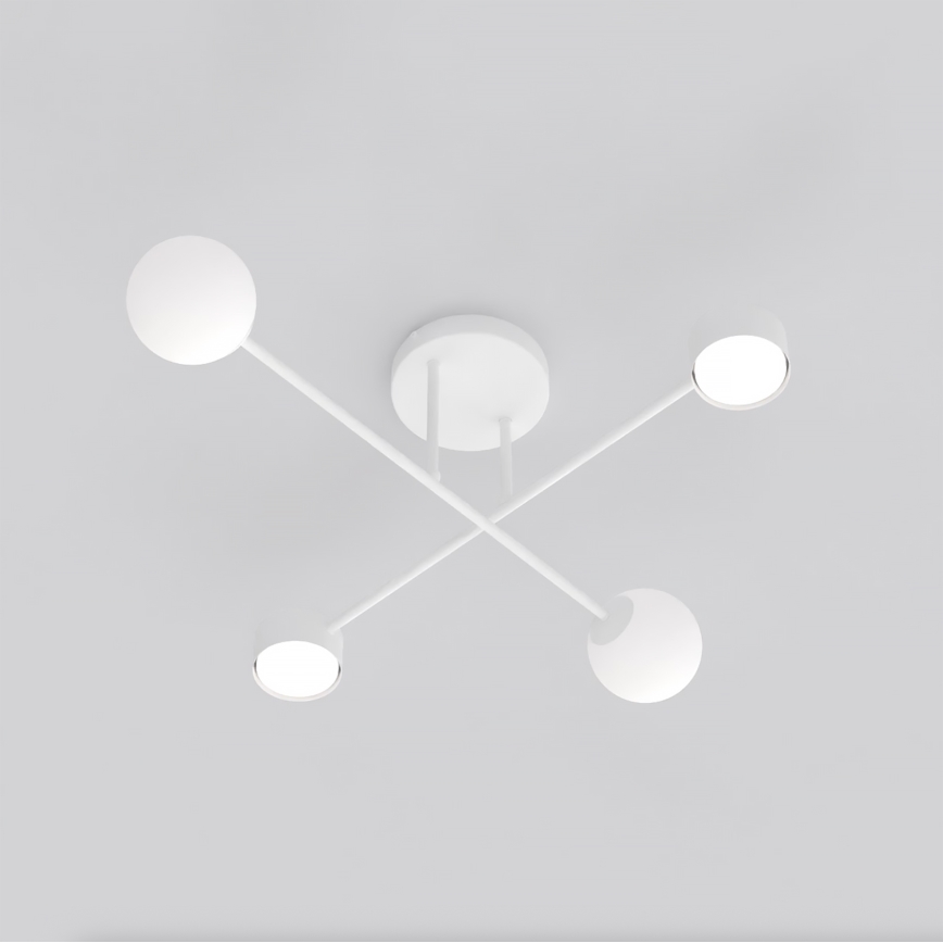 Prisadený luster HOLON 2xG9/8W/230V + 2xGX53/12W biela