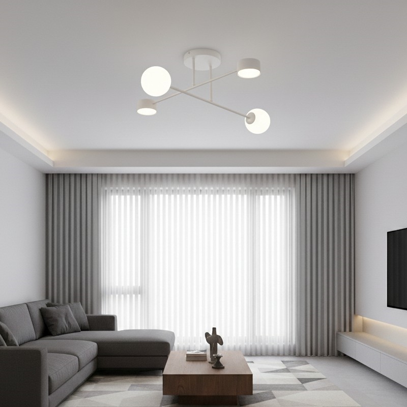 Prisadený luster HOLON 2xG9/8W/230V + 2xGX53/12W šedý