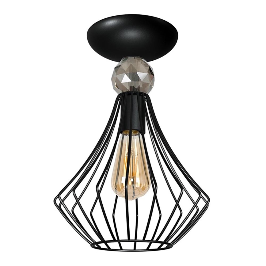 Prisadený luster JEWEL 1xE27/60W/230V čierna