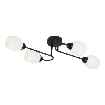 Prisadený luster KING 4xE27/15W/230V čierny