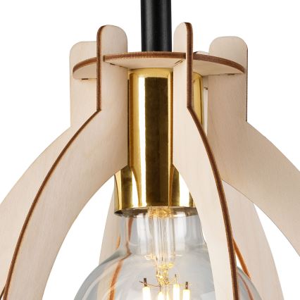 Prisadený luster LANDO 1xE27/15W/230V pr. 21 cm buk