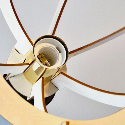 Prisadený luster LANDO 1xE27/15W/230V pr. 21 cm buk
