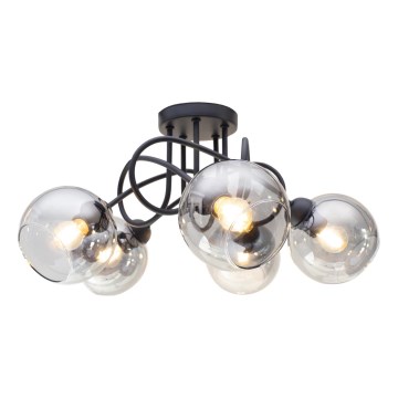 Prisadený luster LATIL 5xE27/60W/230V čierna