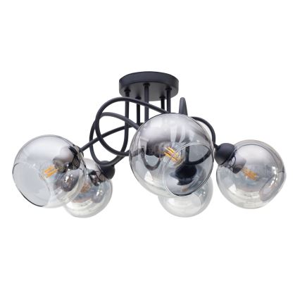 Prisadený luster LATIL 5xE27/60W/230V čierna