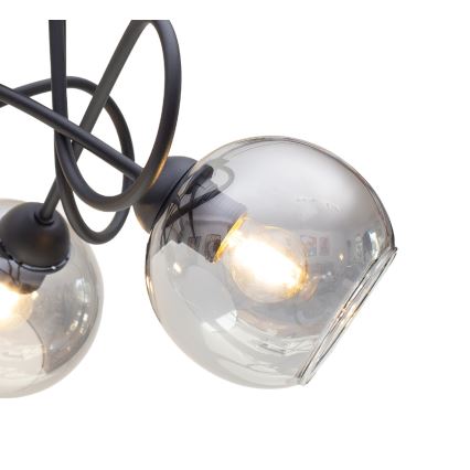 Prisadený luster LATIL 5xE27/60W/230V čierna