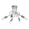 Prisadený luster LOOP 5xE27/15W/230V lesklý chróm