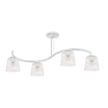 Prisadený luster LUCEA 4xE27/15W/230V biela