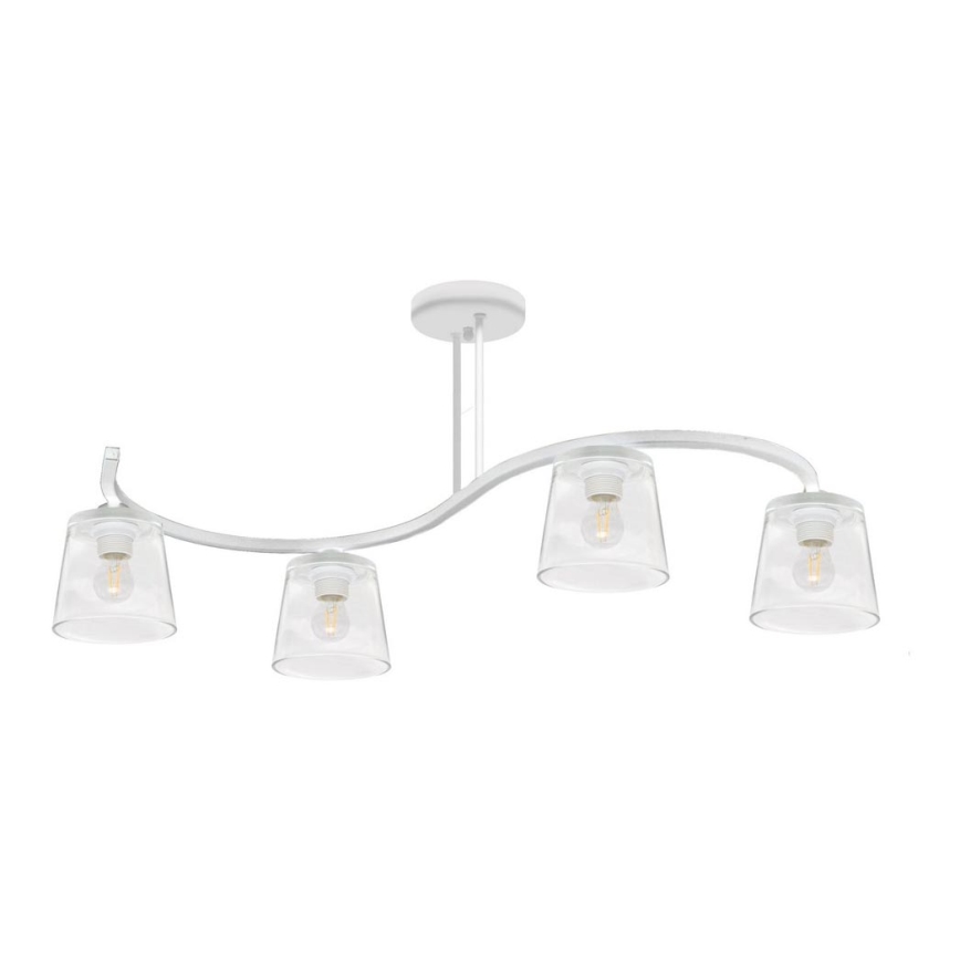 Prisadený luster LUCEA 4xE27/15W/230V biela