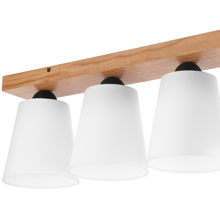 Prisadený luster LULA 4xE27/60W/230V dub