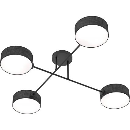 Prisadený luster MAGA 4xE14/10W/230V čierny