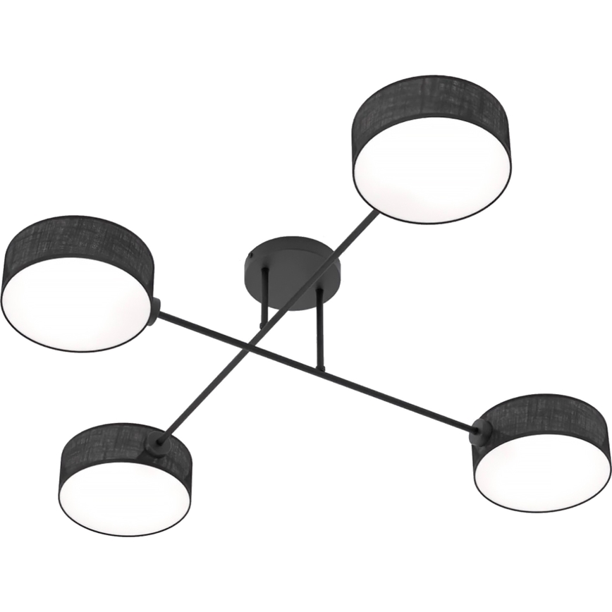 Prisadený luster MAGA 4xE14/10W/230V čierny