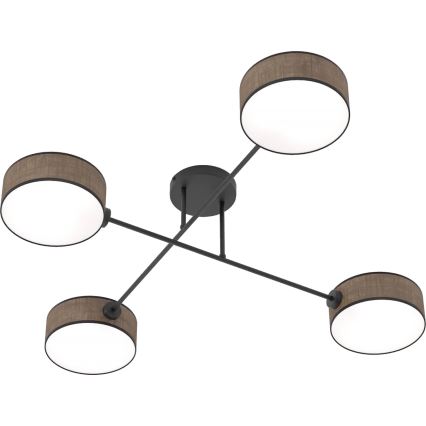 Prisadený luster MAGA 4xE14/10W/230V hnedý