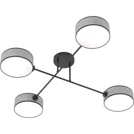 Prisadený luster MAGA 4xE14/10W/230V sivý